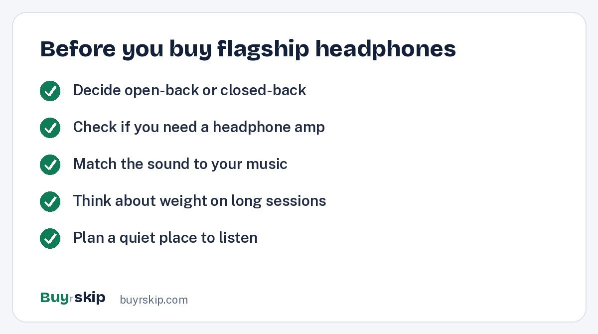 Before you buy flagship headphones (checklist)