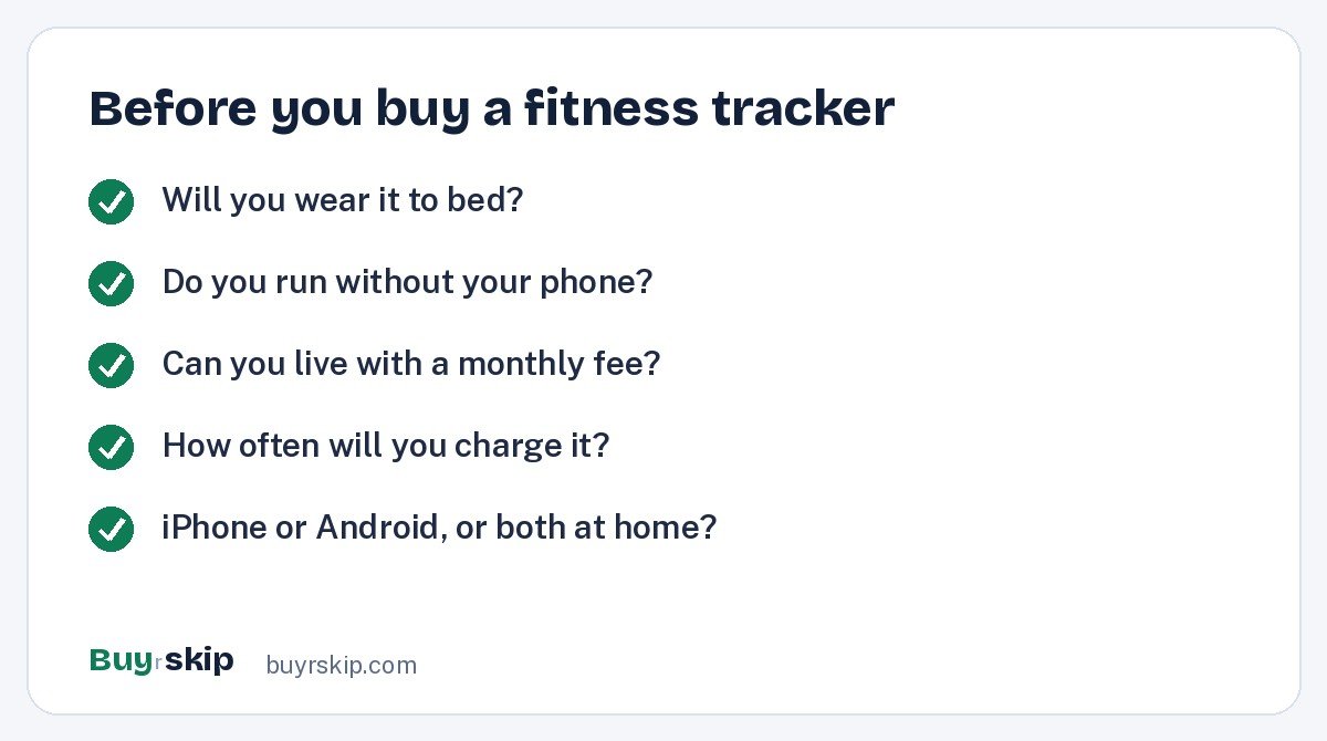 Before you buy a fitness tracker (checklist)