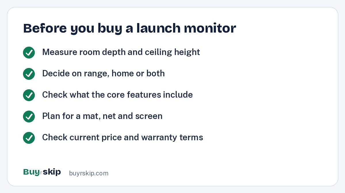 Before you buy a launch monitor (checklist)