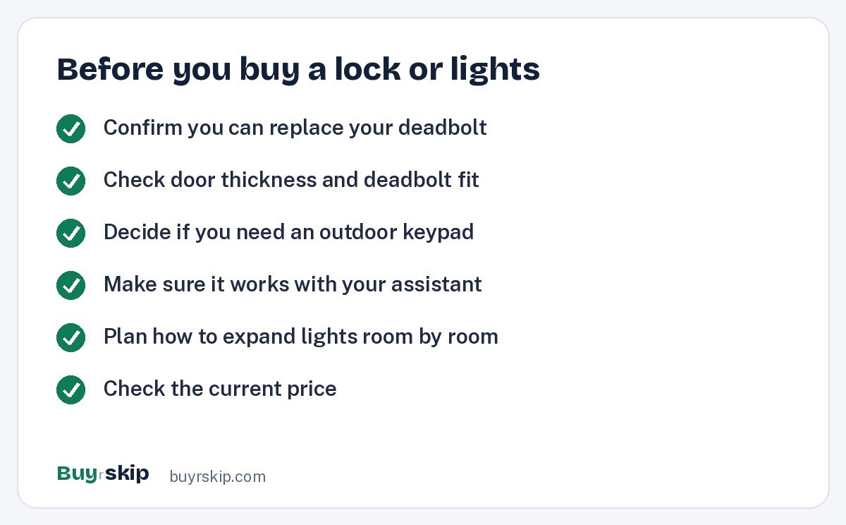 Before you buy a lock or lights (checklist)