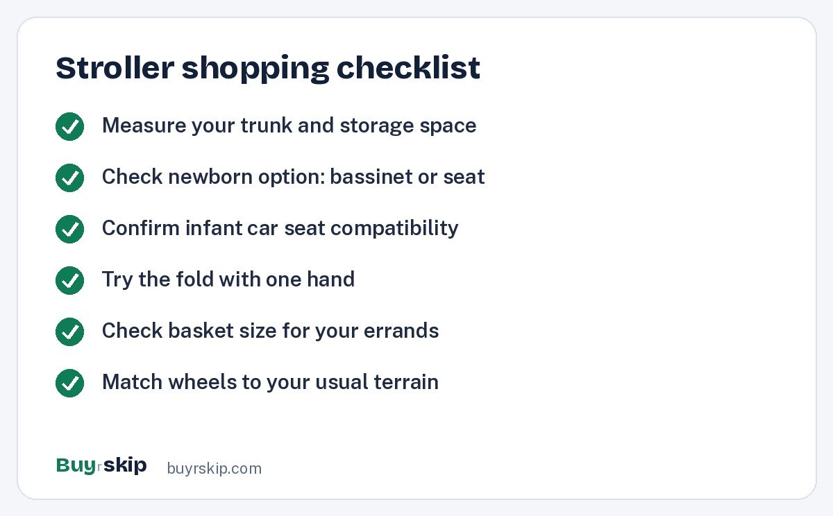 Stroller shopping checklist (checklist)