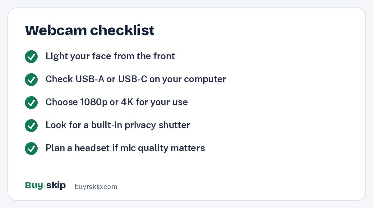 Webcam checklist (checklist)