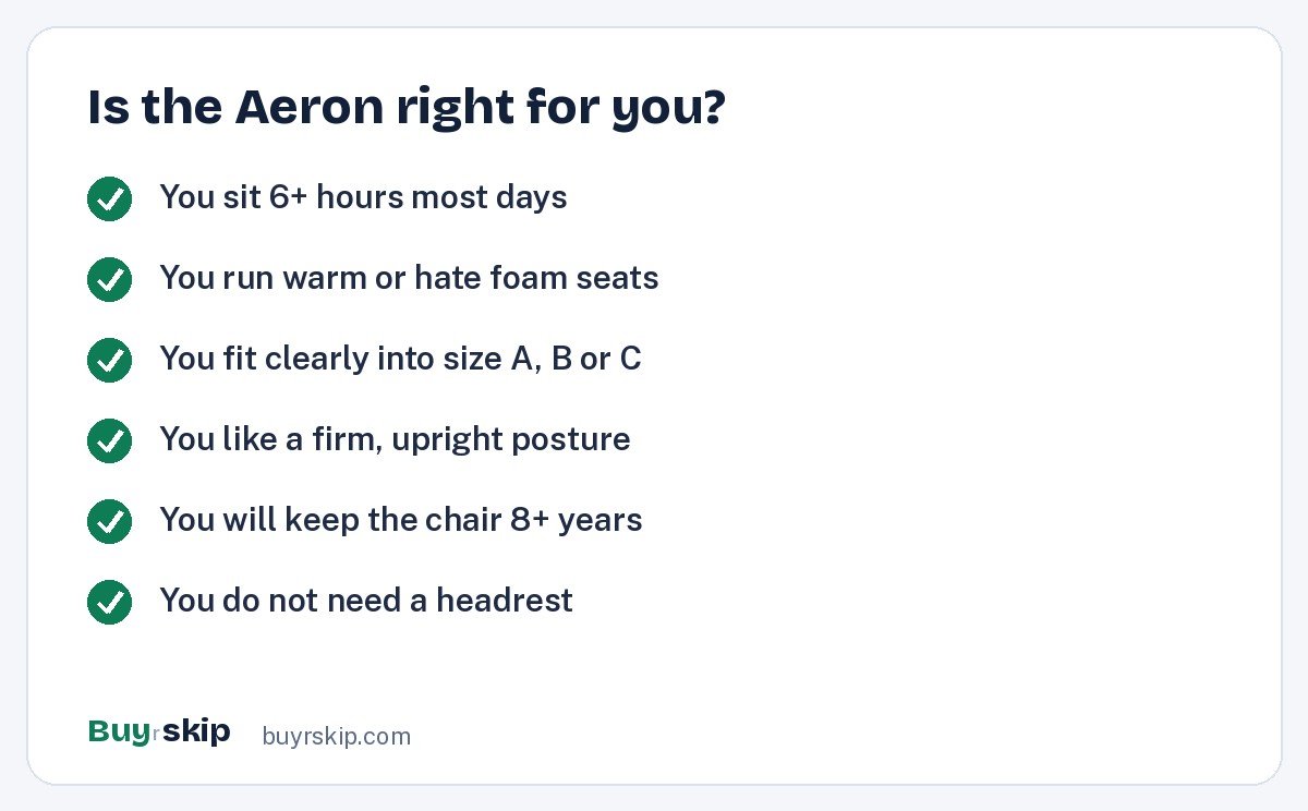Is the Aeron right for you? (checklist)