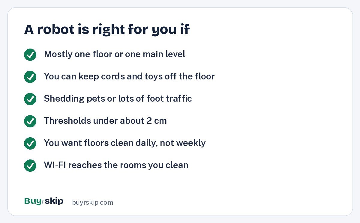 A robot is right for you if (checklist)